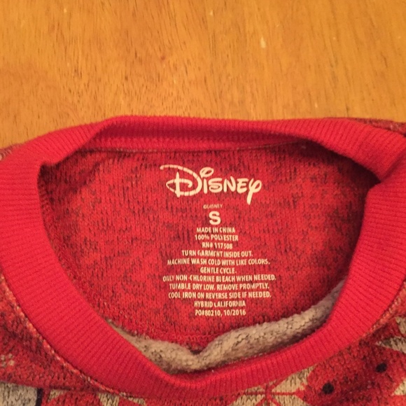 Festive Red Disney Christmas Mickey Mouse Sweatshirt - Picture 2 of 2